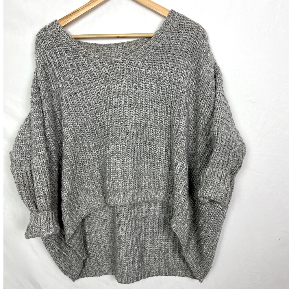 Large Gray Over sized sweater